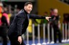 Belgium's head coach Domenico Tedesco gestures during the Euro 2024 group F qualifying soccer match between Sweden and Belgium at Friends Arena in Stockholm, Friday March 24, 2023. (Anders Wiklund/TT News Agency via AP)