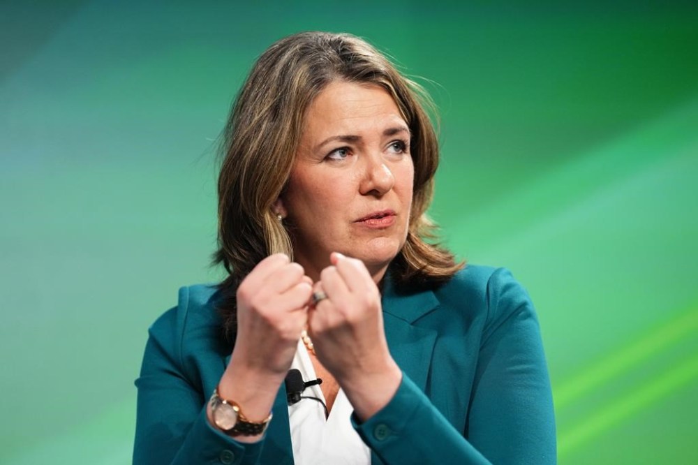 Alberta Premier Danielle Smith speaks at the Canada Strong and Free Network in Ottawa on Thursday, March 23, 2023.THE CANADIAN PRESS/Sean Kilpatrick