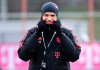 New Bayern Munich's coach Thomas Tuchel gestures during his first training session in Munich, Germany, Tuesday March 28, 2023. (Sven Hoppe/dpa via AP)