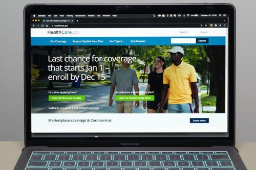 FILE - The healthcare.gov website is seen on Dec. 14, 2021, in Fort Washington, Md. A federal judge in Texas who previously ruled to dismantle the Affordable Care Act struck down a narrower but key part of the nation's health law Thursday, March 30, 2023, in a decision that opponents say could jeopardize preventive screenings for millions of Americans. (AP Photo/Alex Brandon, File)