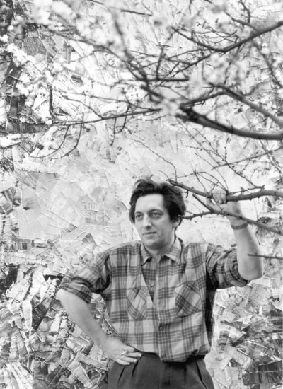 Artist Jean Paul Riopelle is shown in a 1955 handout photo. Nine cultural projects have been chosen to share a $1.3-million Canadian Heritage grant to create artworks for the 100th anniversary of artist Jean Paul Riopelle’s birth. THE CANADIAN PRESS/HO-@Estate Jean Paul Riopelle/SOCAN (2022) **MANDATORY CREDIT**