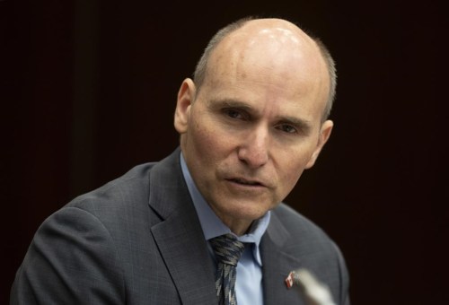 Minister of Health Jean-Yves Duclos waits to appear before the Standing Committee on Health on Thursday, March 23, 2023 in Ottawa.&nbsp;Duclos says the government's plans for pharmacare are moving forward, but experts who study government drug plans suggest the Liberals may have lost the political will to take bold steps toward a national program. THE CANADIAN PRESS/Adrian Wyld