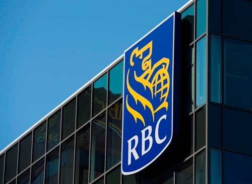 The Royal Bank of Canada logo is seen in Halifax on Tuesday, April 2, 2019. Protestors in major cities across Canada are demonstrating against the Royal Bank of Canada for funding fossil fuel projects. THE CANADIAN PRESS/Andrew Vaughan