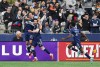 Vancouver Whitecaps' Simon Becher, from left to right, Brian White and Ali Ahmed celebrate White's goal against CF Montreal during the first half of an MLS soccer game in Vancouver, on Saturday, April 1, 2023. THE CANADIAN PRESS/Darryl Dyck