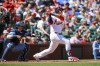 St. Louis Cardinals' Nolan Gorman hits a two-run home run during the third inning of a baseball game against the Toronto Blue Jays, Sunday, April 2, 2023, in St. Louis. (AP Photo/Scott Kane)