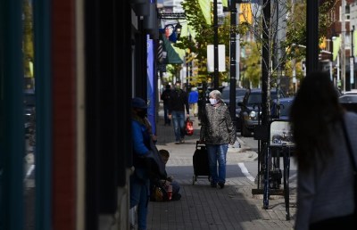 People shop in the Glebe community of Ottawa on Thursday, Oct. 15, 2020. Small businesses in Canada have received less than 10 per cent of the financial aid they were promised to help them offset the costs of the national price on carbon emissions. THE CANADIAN PRESS/Sean Kilpatrick