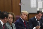 Former President Donald Trump appears in court for his arraignment in New York, Tuesday, April 4, 2023. Trump surrendered to authorities ahead of his arraignment on criminal charges stemming from a hush money payment to Stormy Daniels during his 2016 campaign. THE CANADIAN PRESS/AP-Andrew Kelly, POOL