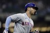 New York Mets' Pete Alonso rounds the bases after hitting a two-run home run during the third inning of a baseball game against the Milwaukee Brewers, Wednesday, April 5, 2023, in Milwaukee. (AP Photo/Jeffrey Phelps)