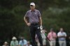 Larry Mize watches his shot on the 15th hole during the second round of the Masters golf tournament at Augusta National Golf Club on Friday, April 7, 2023, in Augusta, Ga. (AP Photo/Matt Slocum)