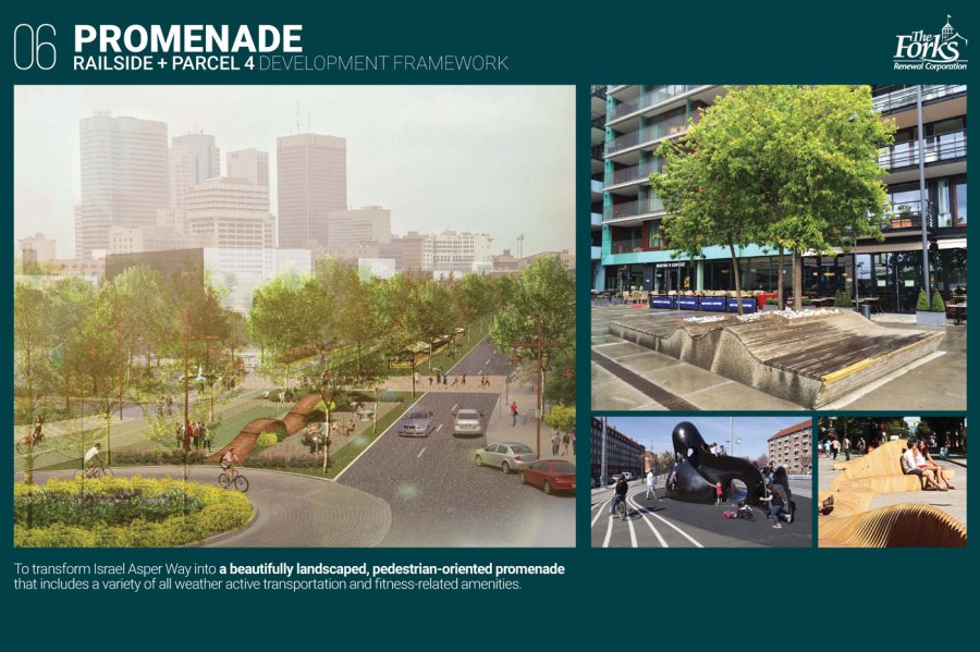 The Forks' vision for railside and Parcel 4 land.