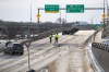 Daniel Crump / Winnipeg Free Press. Police investigate the scene of a fatal crash involving two vehicles and a pedestrian southbound on Route 90 between Portage Avenue and Academy Road in Winnipeg. Police say this incident occurred around 2:30am Saturday morning. December 3, 2022.