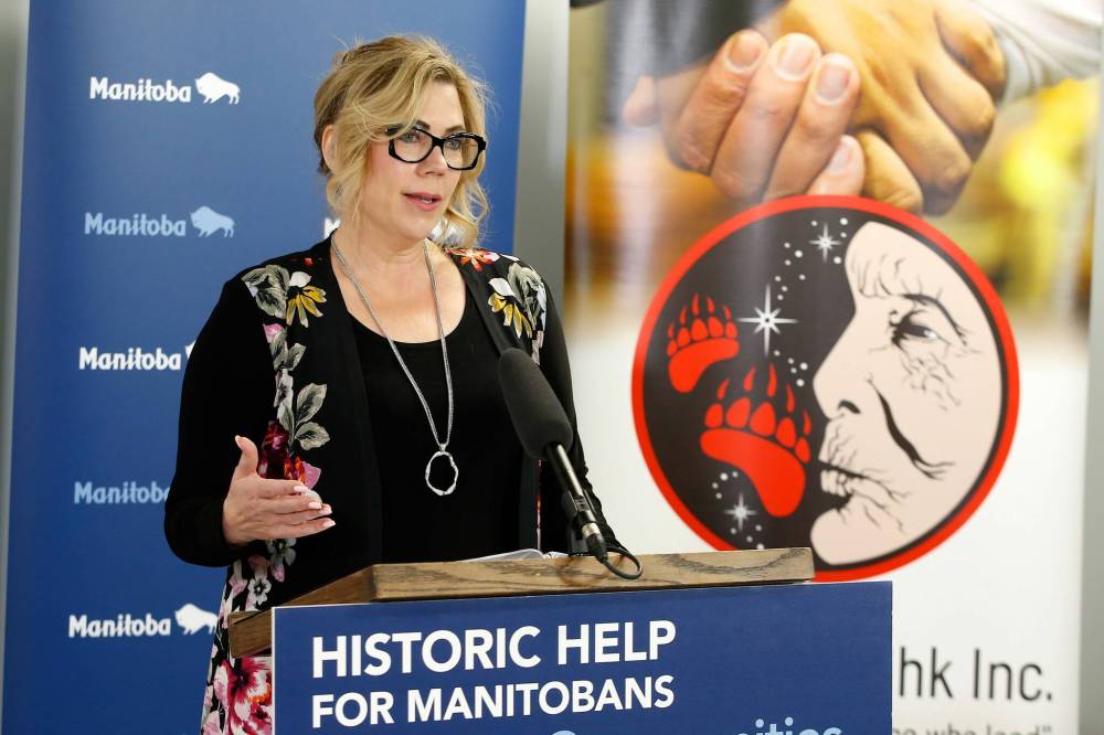 JOHN WOODS / WINNIPEG FREE PRESS
Families Minister Rochelle Squires, minister responsible for status of women, says the program is expected to launch within three months.