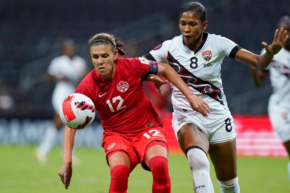 Fernando Llano / The Associated Press Files
Christine Sinclair (left), the longtime face of Canadian women’s soccer, has never been more important to the national team as she is now.
