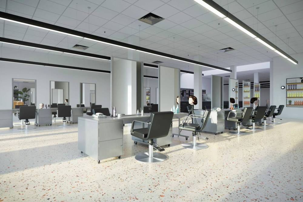 SUPPLIED RENDERING
There will be 52 salon chairs, decorative plants and a plethora of hair-care products available.
