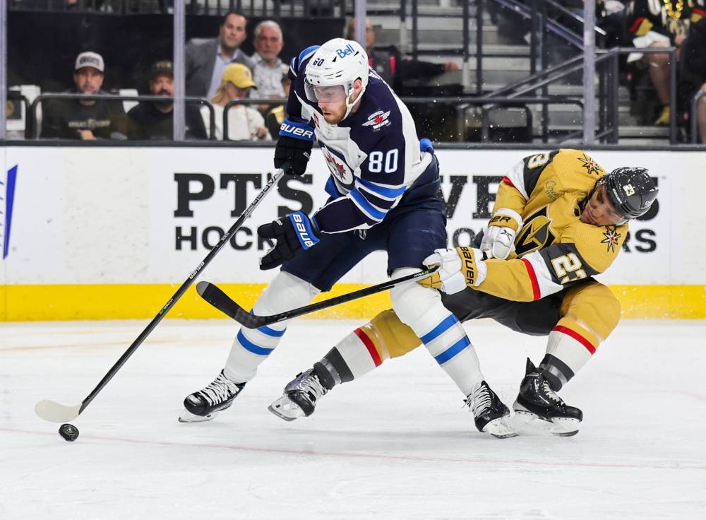 Ethan Miller/Getty Images/TNS
Pierre-Luc Dubois was a force all game long, setting up Kyle Connor for the opening goal, then sniping one of his own 62 seconds later.
