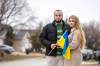 MIKAELA MACKENZIE / WINNIPEG FREE PRESS
                                Ivan Partsei and his wife, Vasylyna Kobuta, pose for a photo in their neighbourhood in Winnipeg on Thursday, April 20, 2023. They are organizing a community cleanup as a way of saying thank you for the support they have received from Manitobans since they arrived eight months ago. For Chris story. Winnipeg Free Press 2023.