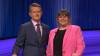 SUPPLIED
                                Jeopardy host Ken Jennings with Emma Hill Kepron.