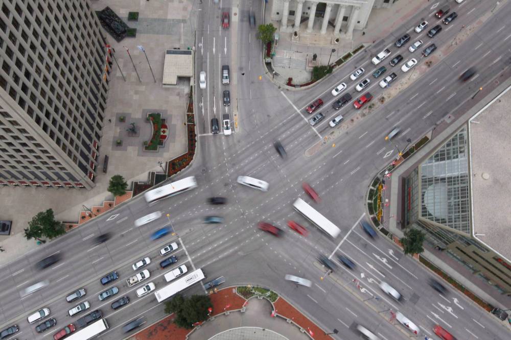 JOHN WOODS / THE CANADIAN PRESS FILES
An incoming proposal report regarding the future of Portage Avenue and Main Street has renewed discourse surrounding the contentious intersection, with residents on both sides weighing in on the potential of street-level pedestrian crossing.