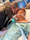 SUPPLIED
                                Joseph Fourre with his son, Harlan, , who is on life support after taking a laced drug in The Pas Saturday night.