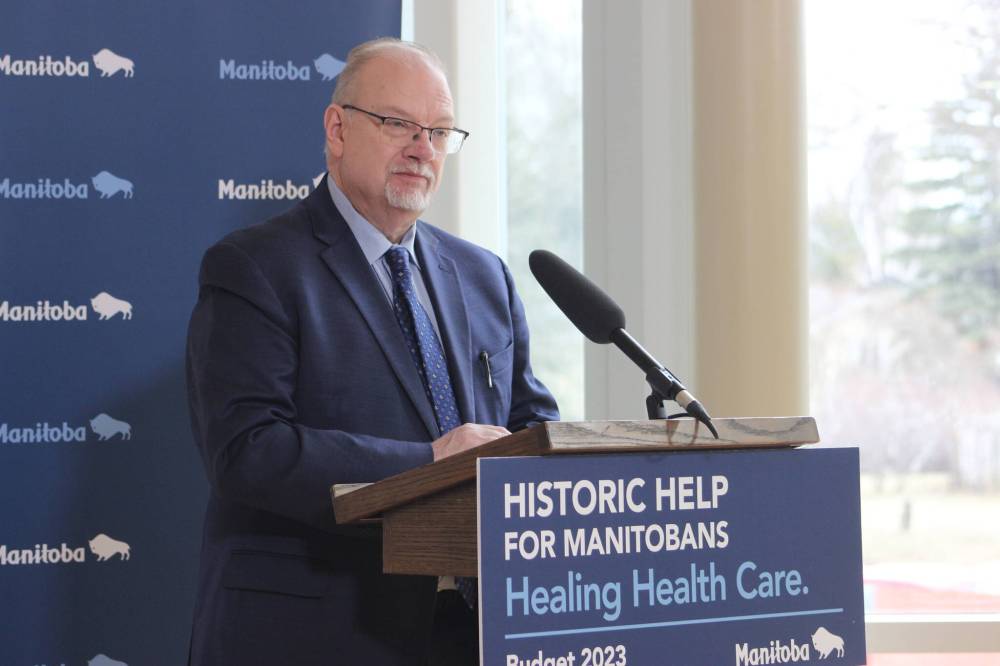 Justice Minister Kelvin Goertzen says three new operating rooms at Bethesda Regional Health Centre are expected to open in 2025. (Nicole Buffie / The Carillon)