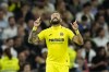 Villarreal's Jose Luis Morales celebrates after scoring his side's second goal during a Spanish La Liga soccer match between Real Madrid and Villarreal at the Santiago Bernabeu stadium in Madrid, Saturday, April 8, 2023. (AP Photo/Jose Breton)