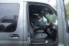 Jon Rahm, of Spain, gets into a van after play was suspended for the day in the weather delayed third round of the Masters golf tournament at Augusta National Golf Club on Saturday, April 8, 2023, in Augusta, Ga. (AP Photo/David J. Phillip)