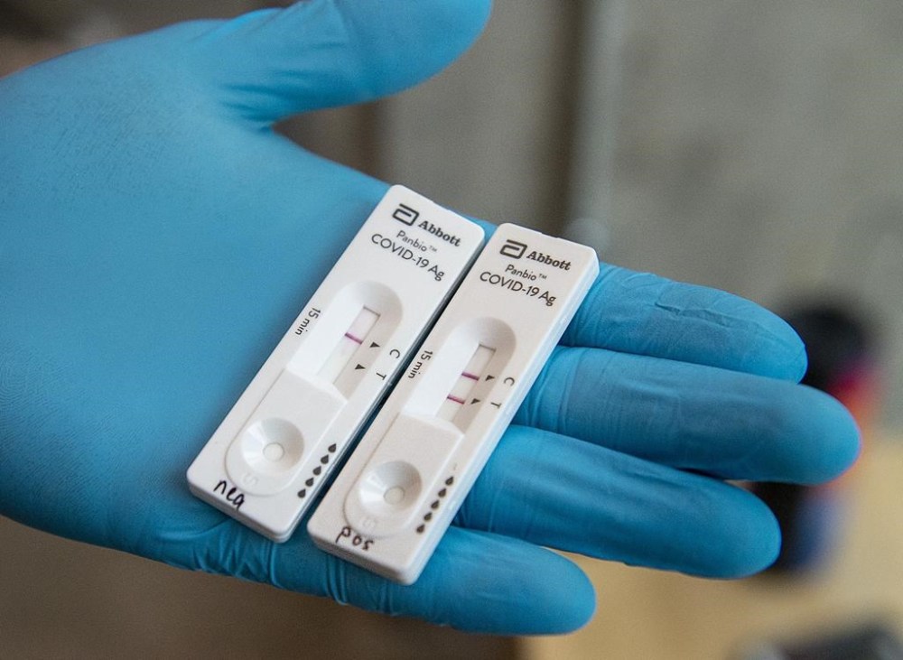 A COVID-19 rapid test device is displayed in Halifax on Wednesday, Nov. 25, 2020. A COVID-19 outbreak has been declared at the Yarmouth Regional Hospital in western Nova Scotia. The Nova Scotia Health Authority issued a statement on the weekend saying fewer than 10 patients had been infected. THE CANADIAN PRESS/Andrew Vaughan