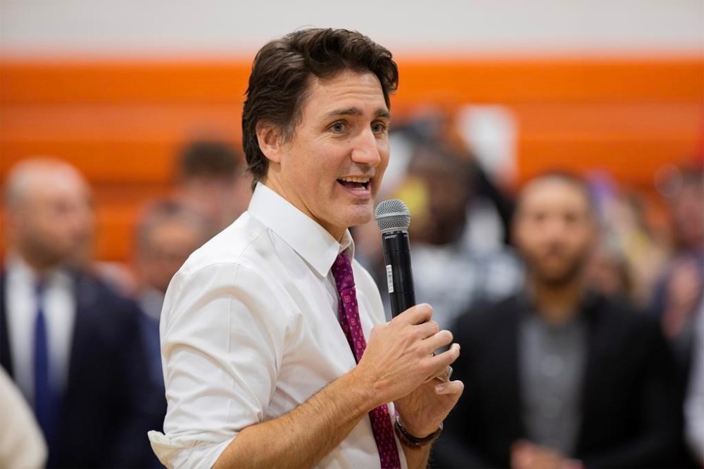 Prime Minister Justin Trudeau speaks during a town hall meeting in Dieppe, N.B., on Friday, March 31, 2023. Prime Minister Justin Trudeau is visiting Manitoba today to promote his government's new budget.THE CANADIAN PRESS/Ron Ward