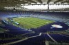 FILE - A view of the stadium prior to an Italian national team training session ahead of Friday's Euro 2020 opening group A soccer match against Turkey, at the Rome Olympic stadium, on June 10, 2021. The Sardinian city of Cagliari edged out Sicilian capital Palermo on the Italian soccer federation’s list of 10 cities in which it proposes to host the 2032 European Championship. The federation submitted its formal dossier to UEFA on Wednesday April 12, 2023 with Milan, Turin, Verona, Genoa, Bologna, Florence, Rome, Naples, Bari and Cagliari as the proposed host cities. (AP Photo/Andrew Medichini, Pool, File)