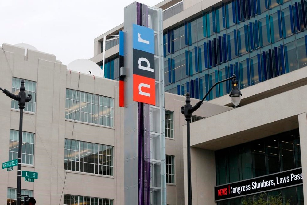 FILE - The headquarters for National Public Radio (NPR) stands on North Capitol Street on April 15, 2013, in Washington. NPR is quitting Twitter, according to a statement Wednesday, April 12, 2023, after the social media platform owned by Elon Musk stamped NPR's account with labels the news organization says undermine its credibility. (AP Photo/Charles Dharapak, File)