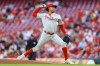 Philadelphia Phillies pitcher Taijuan Walker throws during the first inning of the team's baseball game against the Cincinnati Reds in Cincinnati, Friday, April 14, 2023. (AP Photo/Aaron Doster)