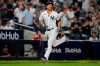 New York Yankees' Giancarlo Stanton runs the bases after hitting a home run against the Minnesota Twins during the sixth inning of a baseball game Friday, April 14, 2023, in New York. (AP Photo/Frank Franklin II)