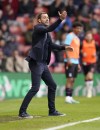 Southampton manager Ruben Selles gives instructions during the Premier League soccer match between Southampton FC and Crystal Palace at St. Mary's Stadium in Southampton, England, Saturday April 15, 2023. (Andrew Matthews/PA via AP)
