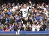 Fulham's Harrison Reed celebrates scoring their side's first goal of the game during the Premier League soccer match between Fulham FC and Everton FC at Goodison Park in Liverpool, England, Saturday April 15, 2023. (Ian Hodgson/PA via AP)