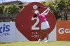 Yu Jin Sung, of South Korea, drives on the second tee during the final round of an LPGA golf tournament, Saturday, April 15, 2023, in Honolulu. (AP Photo/Marco Garcia)