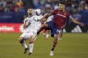 Real Salt Lake defender Marcelo Silva (30) and FC Dallas midfielder Sebastian Lletget (12) vie for control of the ball during the first half of an MLS soccer match Saturday, April 15, 2023, in Frisco, Texas. (AP Photo/LM Otero)