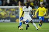 Real Madrid's Antonio Rudiger, centre, and Cadiz's Fede San Emeterio, left, challenge for the ball during the Spanish La Liga soccer match between Cadiz CF and Real Madrid at the Nuevo Mirandilla stadium in Cadiz, Spain, Saturday, April 15, 2023. (AP Photo/Jose Breton)