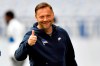 FILE - Berlin's head coach Pal Dardai gestures before the German Bundesliga soccer match between Hertha BSC Berlin and FC Schalke 04 in Gelsenkirchen, Germany, Wednesday, May 12, 2021. Hertha Berlin is bringing Pal Dardai back for a third stint as coach after firing Sandro Schwarz on Sunday in a bid to escape relegation. The Bundesliga club said the 47-year-old Dardai will take over for the rest of season. (AP Photo/Martin Meissner, Pool, File)