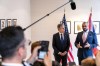 U.S. Secretary of State Antony Blinken, left, and British Foreign Secretary James Cleverly, right, give a joint statement on the situation in Sudan during a G7 Foreign Ministers' Meeting at The Prince Karuizawa hotel in Karuizawa, Japan, Monday, April 17, 2023. (AP Photo/Andrew Harnik, Pool)