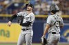 Chicago White Sox catcher Seby Zavala heads to the mound to talk with White Sox starting pitcher Dylan Cease during the first inning against the Tampa Bay Rays of a baseball game Saturday, April 22, 2023, in St. Petersburg, Fla. (AP Photo/Scott Audette)