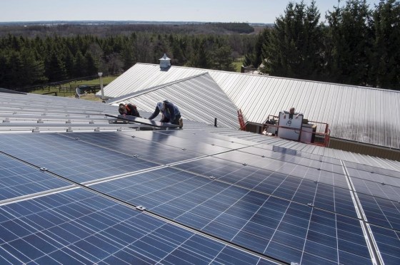 A solar panel array in Scugog, Ont. (Frank Gunn / The Canadian Press files)