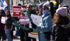 PSAC workers and supporters gather on a picket line in Ottawa on Thursday, April 20, 2023. THE CANADIAN PRESS/Sean Kilpatrick