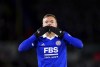 Leicester City's Jamie Vardy celebrates after scoring to 1-1 during the Premier League match between Leeds United and Leicester City at Elland Road in Leeds, England, Tuesday April 25, 2023. (Mike Egerton/PA via AP)