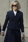 Former advice columnist E. Jean Carroll arrives to federal court in New York, Wednesday, April 26, 2023. Jurors have been seated in the trial over Carroll's claim that former President Donald Trump raped her nearly three decades ago in a department store dressing room. (AP Photo/Seth Wenig)