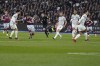 West Ham's Lucas Paqueta scores his side's first goal during the English Premier League soccer match between West Ham United and Liverpool at the London stadium in London, Wednesday, April 26, 2023. (AP Photo/Alastair Grant)