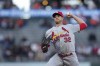 St. Louis Cardinals' Steven Matz pitches against the San Francisco Giants during the first inning of a baseball game in San Francisco, Wednesday, April 26, 2023. (AP Photo/Godofredo A. Vásquez)