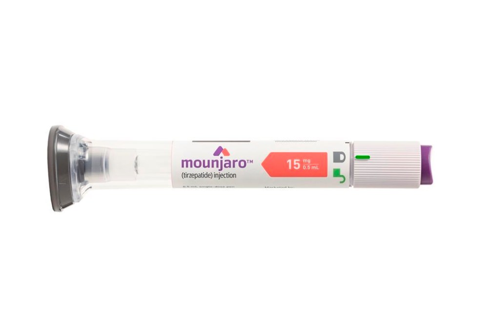 This image provided by Eli Lilly shows a 15 mg dosage of the company's drug Mounjaro. Already approved to treat type 2 diabetes, Mounjaro is being considered for fast-track approval as a weight-loss drug based on the results of key clinical trials, with the latest announced on Thursday, April 27, 2023. Also known as tirzepatide, it is part of new class of medications that treat overweight and obesity by targeting the metabolic conditions that lead to extra weight. (Eli Lilly via AP)