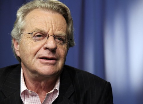 FILE - Talk show host Jerry Springer speaks in New York on April 15, 2010. (AP Photo/Richard Drew, File)