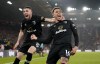 Bournemouth's Marcus Tavernier, right, celebrates scoring during the English Premier League soccer match between Southampton and Bournemouth at St. Mary's Stadium, Southampton, England, Thursday April 27, 2023. (Andrew Matthews/PA via AP)