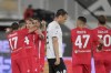 Monza's players celebrate Patrick Ciurria's goal during the Serie A soccer match between Spezia and Monza at the Alberto Picco stadium in La Spezia, Italy, Friday, April 28, 2023. (Tano Pecoraro/LaPresse via AP)